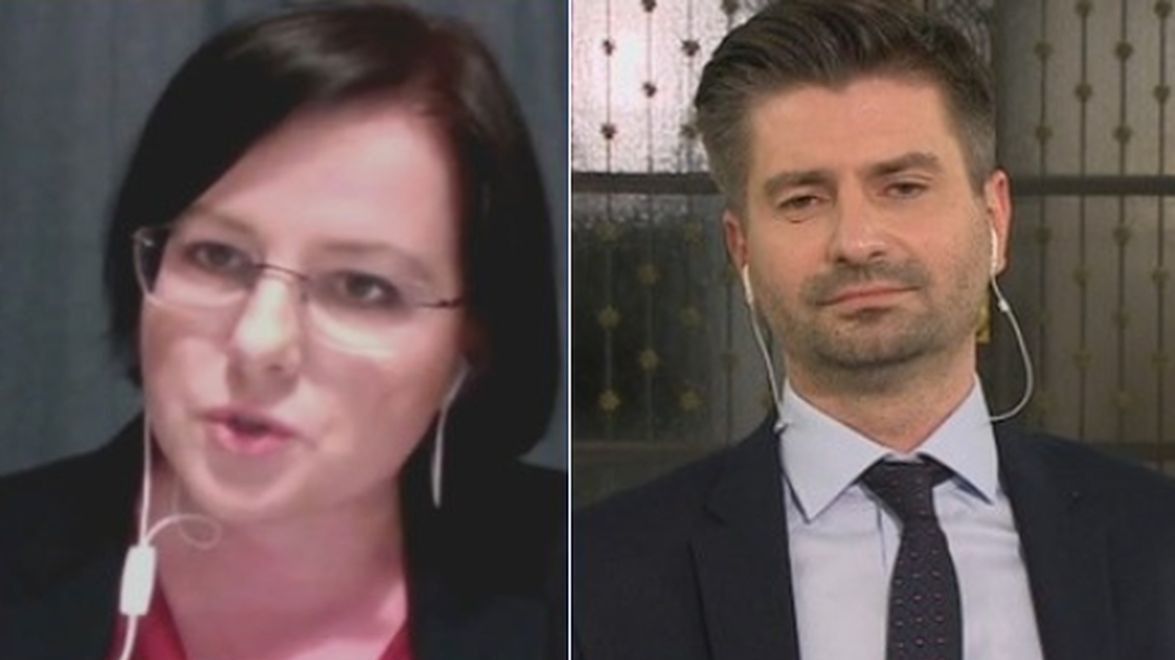 Kaja Godek i Krzysztof Śmiszek na antenie Polsat News