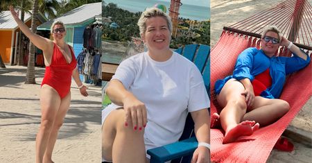 Anita Włodarczyk wskoczyła w czerwony kostium kąpielowy i pozuje pod palmami. Tak odpoczywa na Bahamach (ZDJĘCIA)