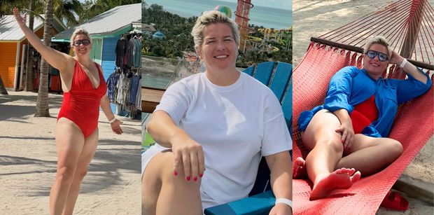 Anita Włodarczyk wskoczyła w czerwony kostium kąpielowy i pozuje pod palmami. Tak odpoczywa na Bahamach (ZDJĘCIA)