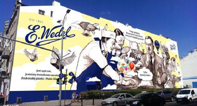 Konserwator zabytków protestuje przeciw muralowi Wedla w Warszawie: to nie sztuka, tylko reklama