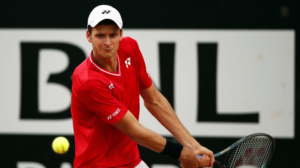 PAP/EPA / Clive Brunskill / Na zdjęciu: Hubert Hurkacz