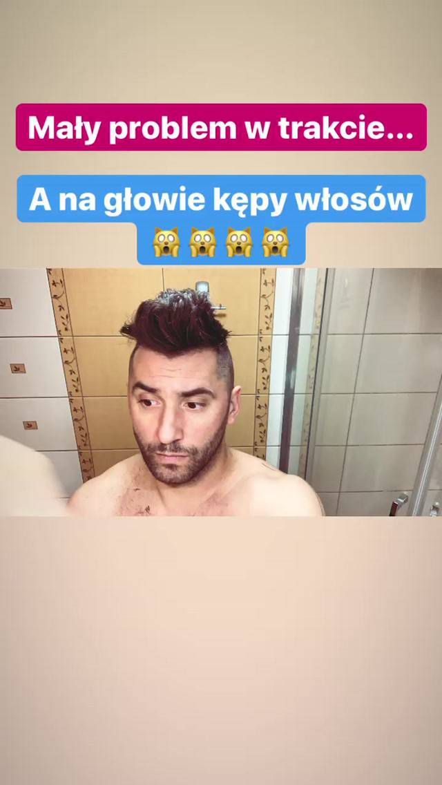 Rafał Maserak zgolił włosy