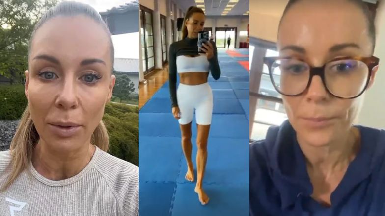 Małgorzata Rozenek relacjonuje treningi na obozie Anny Lewandowskiej