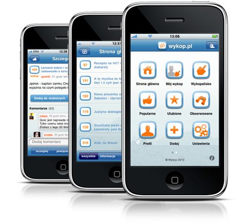Wykop zadomowił się na iPhonie 1