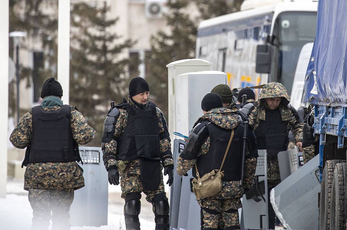 Żołnierze w Kazachstanie