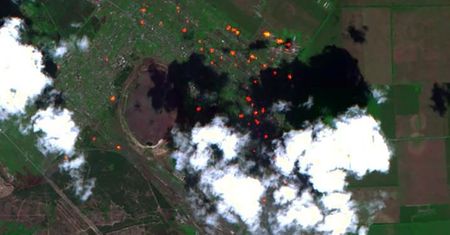 Rosjanie rozpoczęli szturm na Łyman. Wszystko widać z satelity
