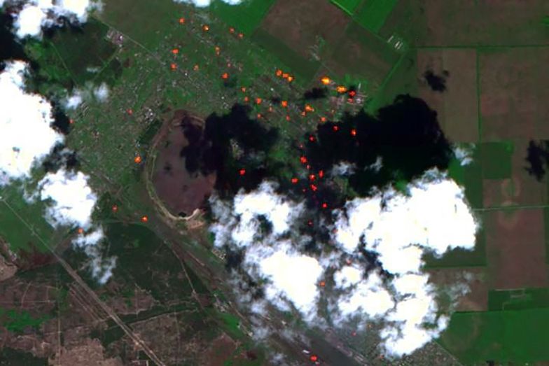 Rosjanie rozpoczęli szturm na Łyman. Wszystko widać z satelity