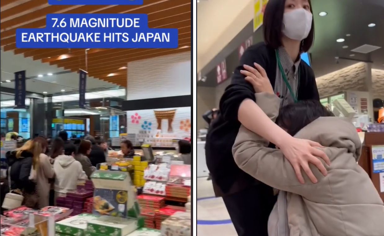 Earthquake in Japan. Screenshot / Tik Tok Daily Mail.
