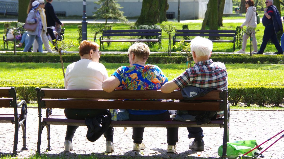Kujawsko-pomorskie Marek Bazak
PHOTO: ZOFIA I MAREK BAZAK / EAST NEWS Wojewodztwo kujawsko - pomorskie miasto Inowroclaw 
Park Solankowy Zdrojowy N/Z Odpoczynek seniorow na lawce w parku
ZOFIA BAZAK