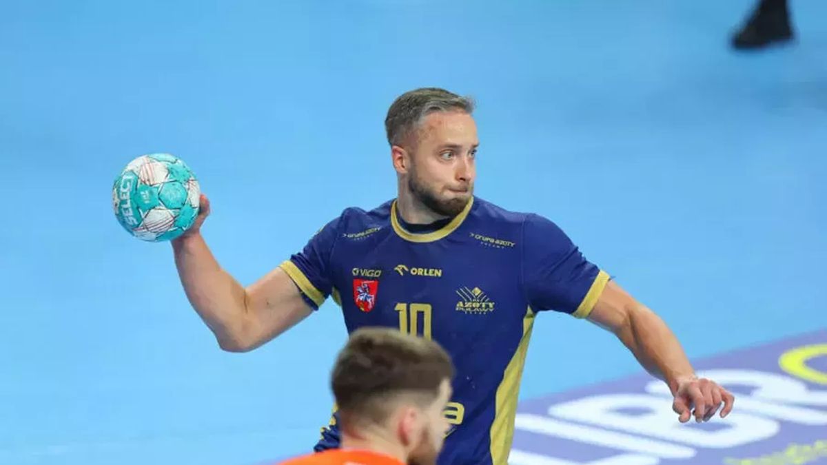 Materiały prasowe / MKS Zagłębie Lubin / Paweł Andrachiewicz / Kacper Adamski (Azoty Puławy) w akcji