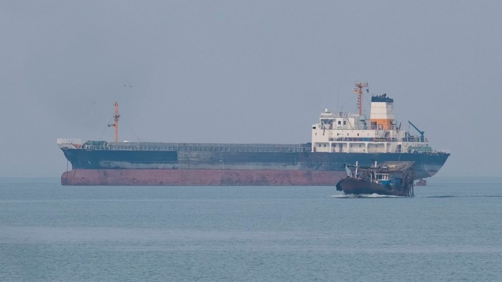 Iran-Oil Transportation
An oil tanker is being pictured in the Persian Gulf near the seaport city of Bushehr, in Bushehr Province, southern Iran, on April 29, 2024. (Photo by Morteza Nikoubazl/NurPhoto via Getty Images)
NurPhoto
persian-gulf, oil, politic, opec, oil-facilities, gas-facilities, oil-transportation, oil-transportation-by-sea, energy, oil tanker, seaport, city of bushehr, april 29, morteza nikoubazl, nurphoto, maritime transport, navigation, international trade, energy transportation, fossil fuels, sea lane, gulf region, cargo vessel, iranian ports, oil export, marine vessel, tanker photography, waterborne commerce, ocean shipping, geopolitics of energy, oil supply chain.