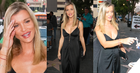 Szczęśliwa Joanna Krupa rozdaje autografy na Alei Sław