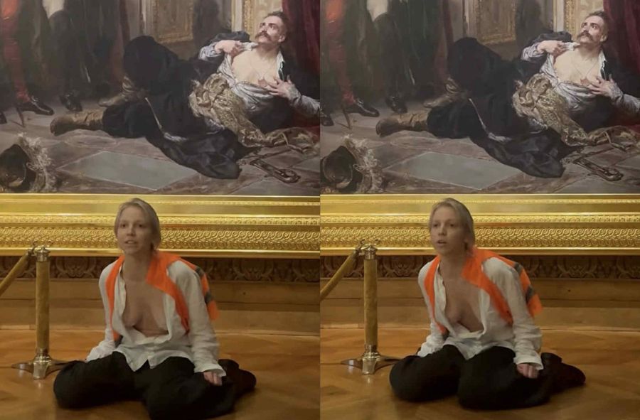 Aktywistka Ostatniego Pokolenia na padła na kolana. Obnażyła pie