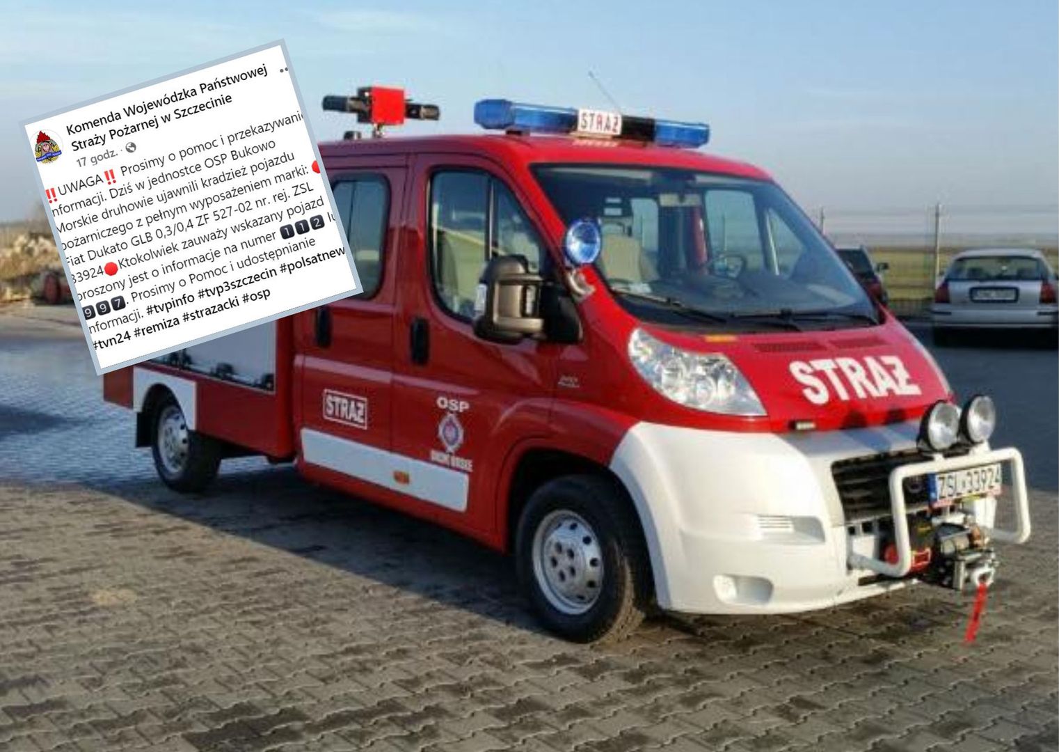 Ukradli wóz strażacki za 300 tysięcy. Druhowie szukają sprawców