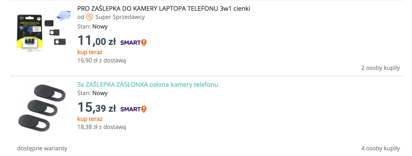 Okej, zaklejacie kamerki w laptopach. A w telefonach? 3