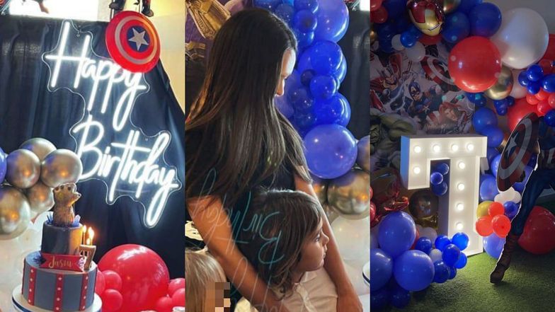 Klaudia El Dursi chwali się wystawnym przyjęciem z okazji 7. urodzin syna: tort, masa balonów i SUPERBOHATEROWIE (ZDJĘCIA)