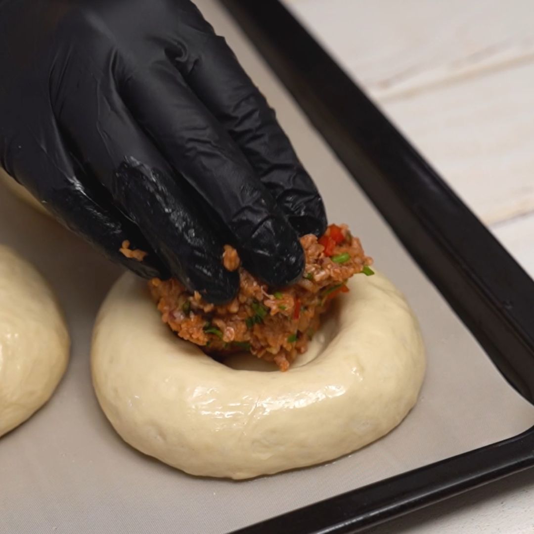 Just stuffing left and into the oven.