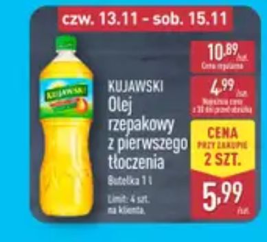 Olej rzepakowy dostępny w promocyjnych cenach