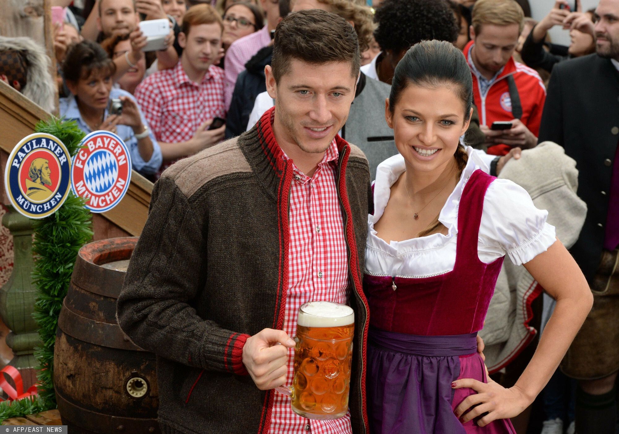 Anna i Robert Lewandowscy w 2014
