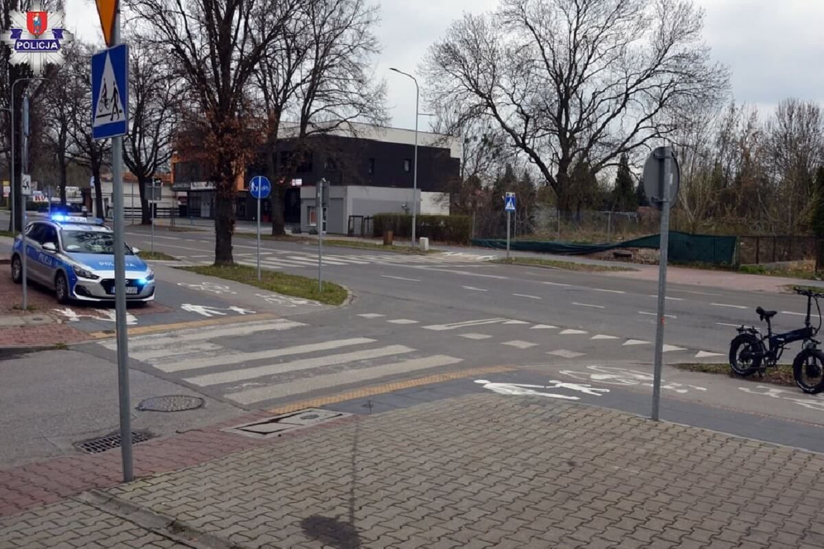 Potrącenie na przejeździe rowerowym
