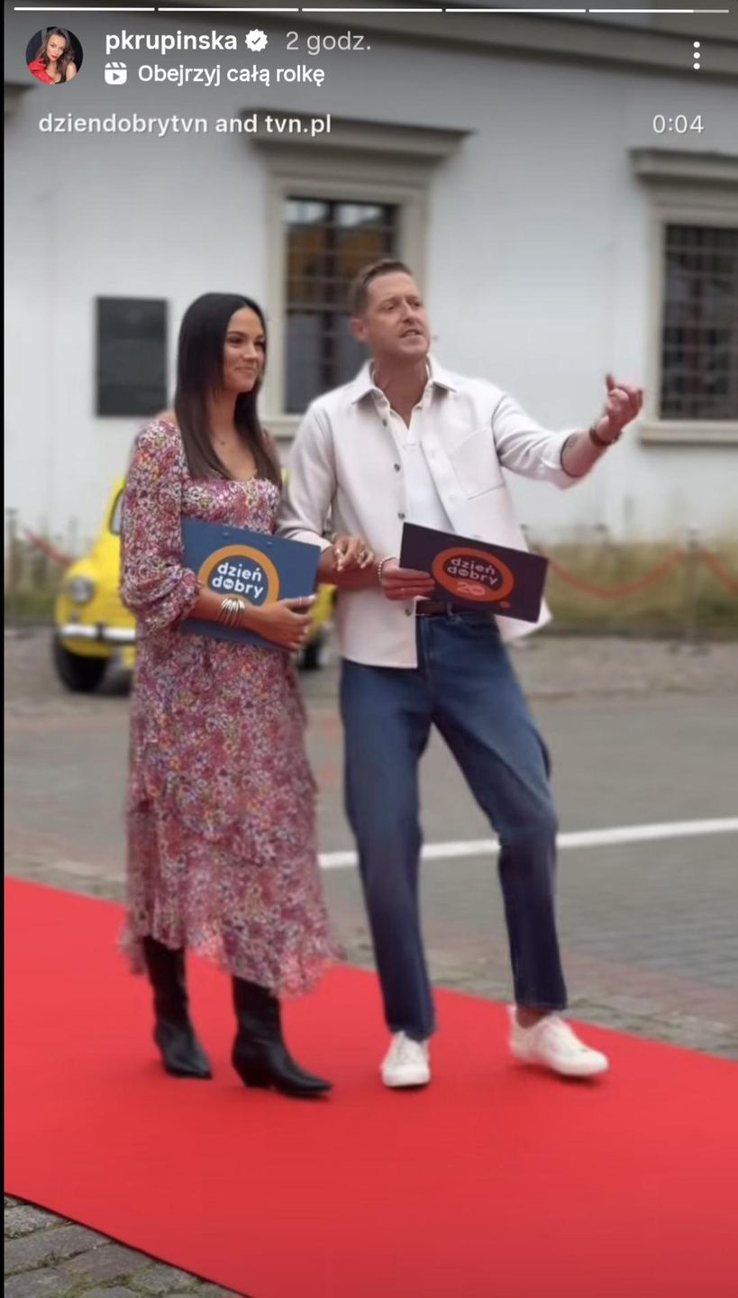 Paulina Krupińska-Karpiel zaprezentowała się w długiej sukience