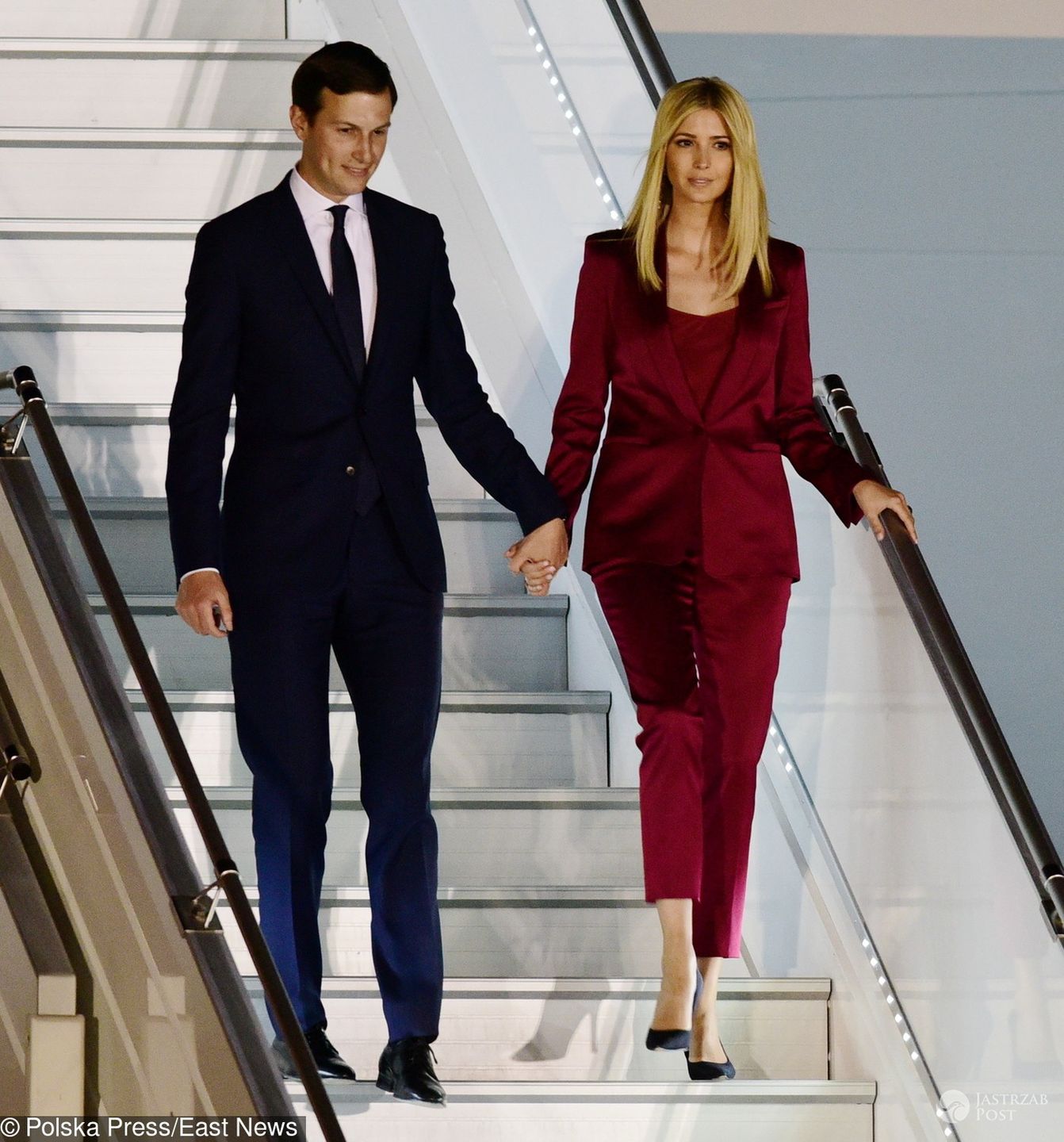 Ivanka Trump z mężem w Polsce na lotnisku w Warszawie