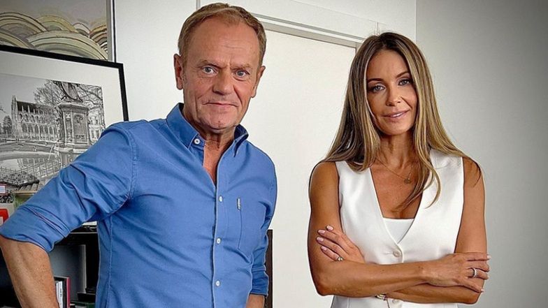Donald Tusk i Małgorzata Rozenek-Majdan