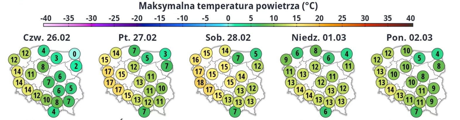 Maksymalna prognozowana pogoda.