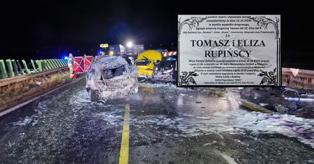 Mama żegna dzieci, które zginęły na S7. Łzy cisną się do oczu