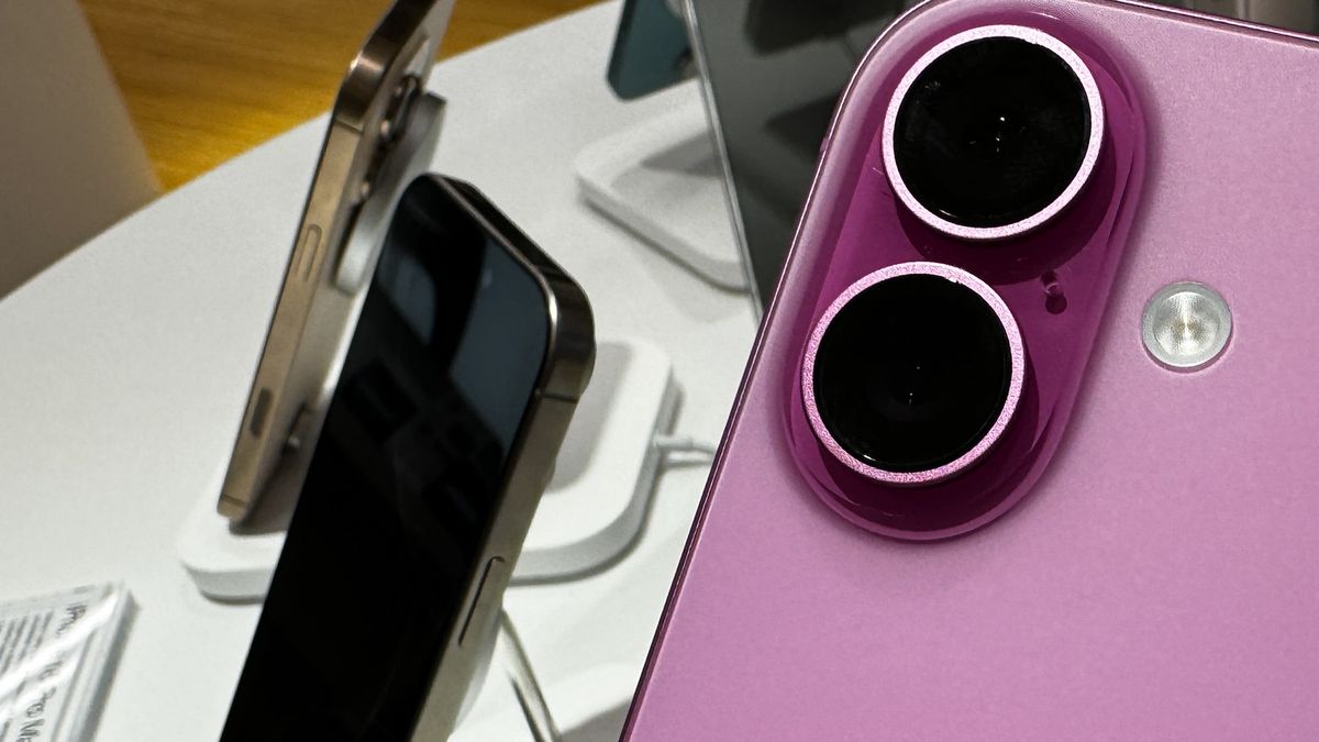 Apple iPhone 16 is seen on a store in Krakow, Poland on September 26, 2024. (Photo by Jakub Porzycki/NurPhoto via Getty Images)