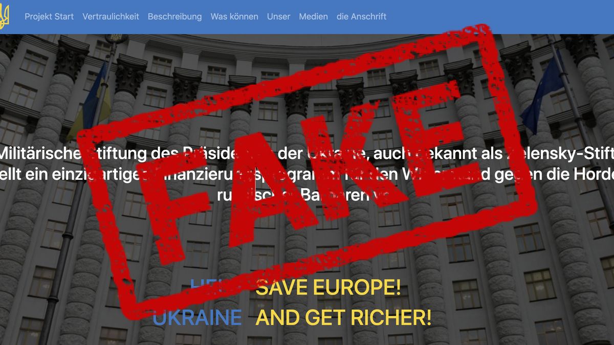 Rosjanie stworzyli fałszywą stronę "Fundacji Zełenskiego"