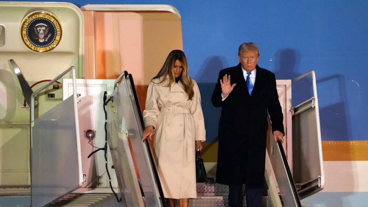 Donald Trump i pierwsza dama Melania wylądowali w Rzymie. 