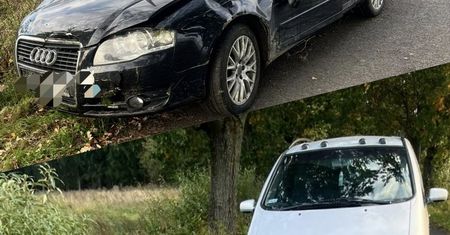 Braniewo: Pijany kierowca wrócił po rozbity samochód drugim autem. Miał 1,5 promila, nie miał uprawnień i był poszukiwany