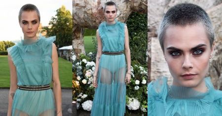 Cara Delevingne pokazuje majtki w tiulowej sukni