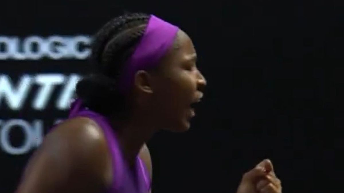 Twitter / WTA / Coco Gauff tuż po wygranej ze Świątek