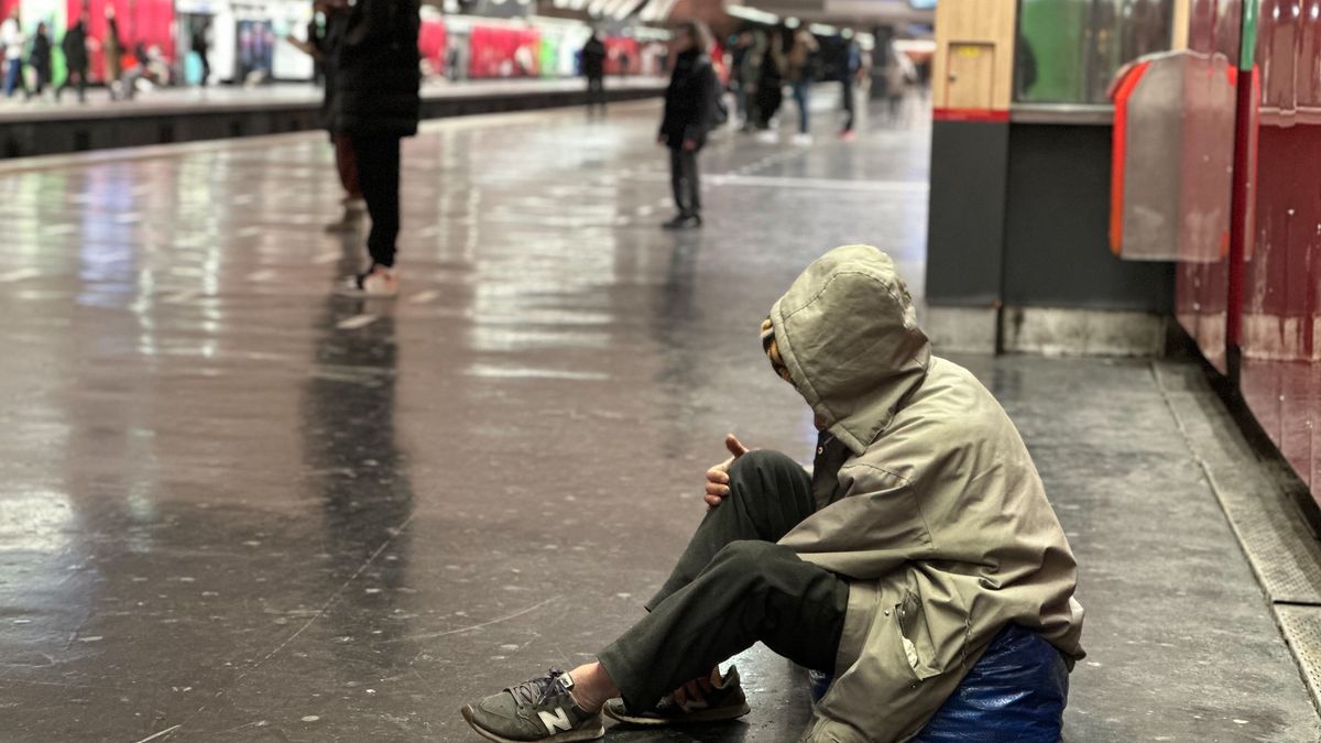 PARIS, FRANCE - MARCH 7: Homeless people take shelter in subway stations to survive due to the harsh conditions of cold weather in the French capital city of Paris on March 07, 2023. (Photo by Mohamad Alsayed/Anadolu Agency via Getty Images)