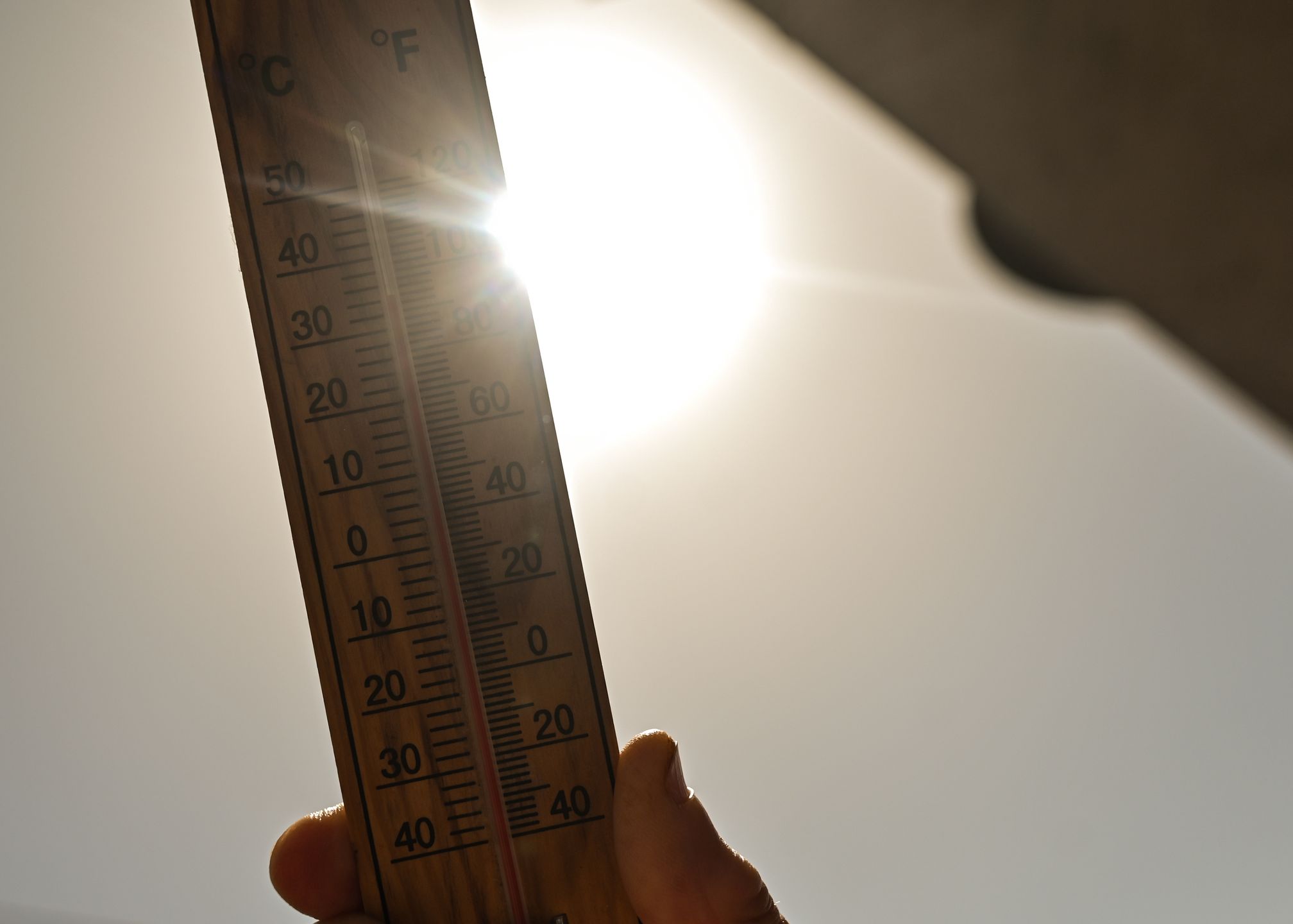 Thermometer displays a temperature close to 35 ° C in the sun. 
A blanket of hot air stretching from the Mediterranean to the North Sea is bringing much of Western Europe its first heat wave of the summer. The warm weather continues to intensify in Poland with temperatures reaching or exceeding 30 -35° C. 
On Sunday, June 19, 2022, in Rzeszow, Podkarpackie Voivodeship, Poland. (Photo by Artur Widak/NurPhoto via Getty Images)