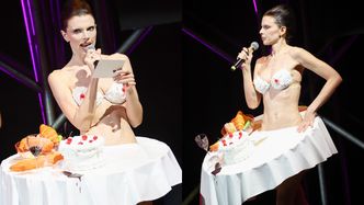 Julia Fox przebrała się za STOLIK. I to suto zastawiony. Udana kreacja? (ZDJĘCIA)