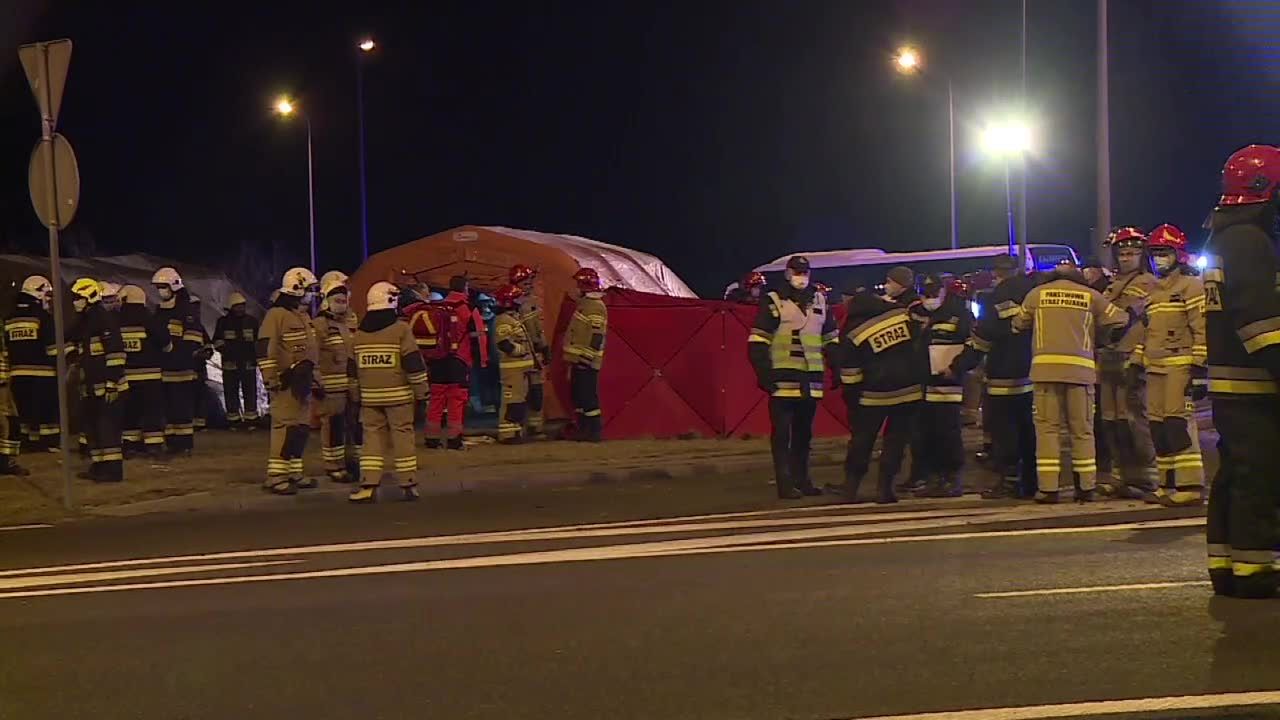 Sześć osób nie żyje, 41 jest rannych. Autokar wypadł z drogi na Podkarpaciu