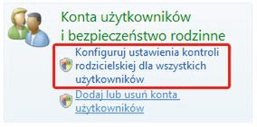 Konfiguracja systemowej  kontroli rodzicielskiej w Vista