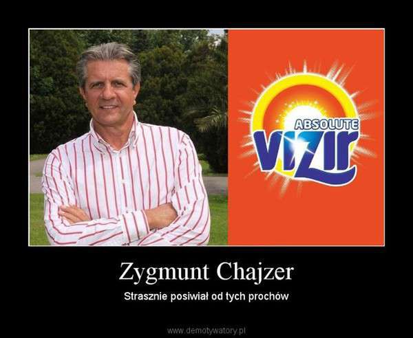 Reklama proszku do prania Vizir z Zygmuntem Chajzerem – memy