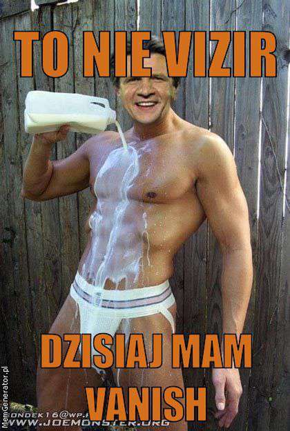 Reklama proszku do prania Vizir z Zygmuntem Chajzerem – memy