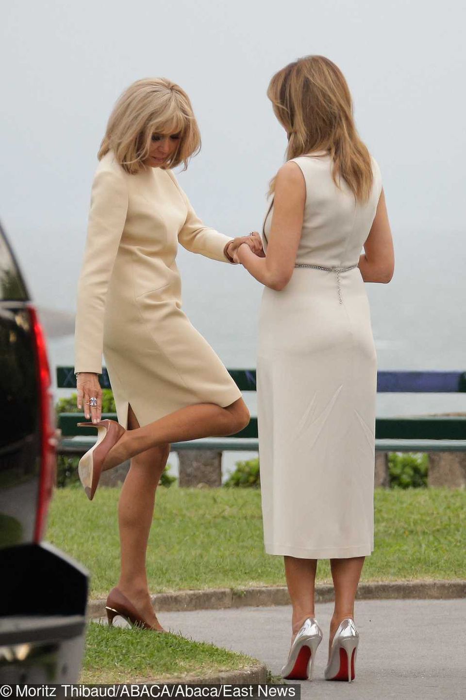 Melania Trump w sukience Gucci podczas szczytu G7 w Biarritz