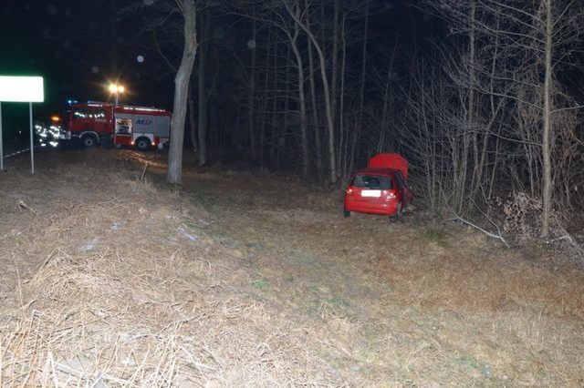 Stracił panowanie nad samochodem i uderzył w drzewo. Był pijany i poszukiwany (zdjęcia)