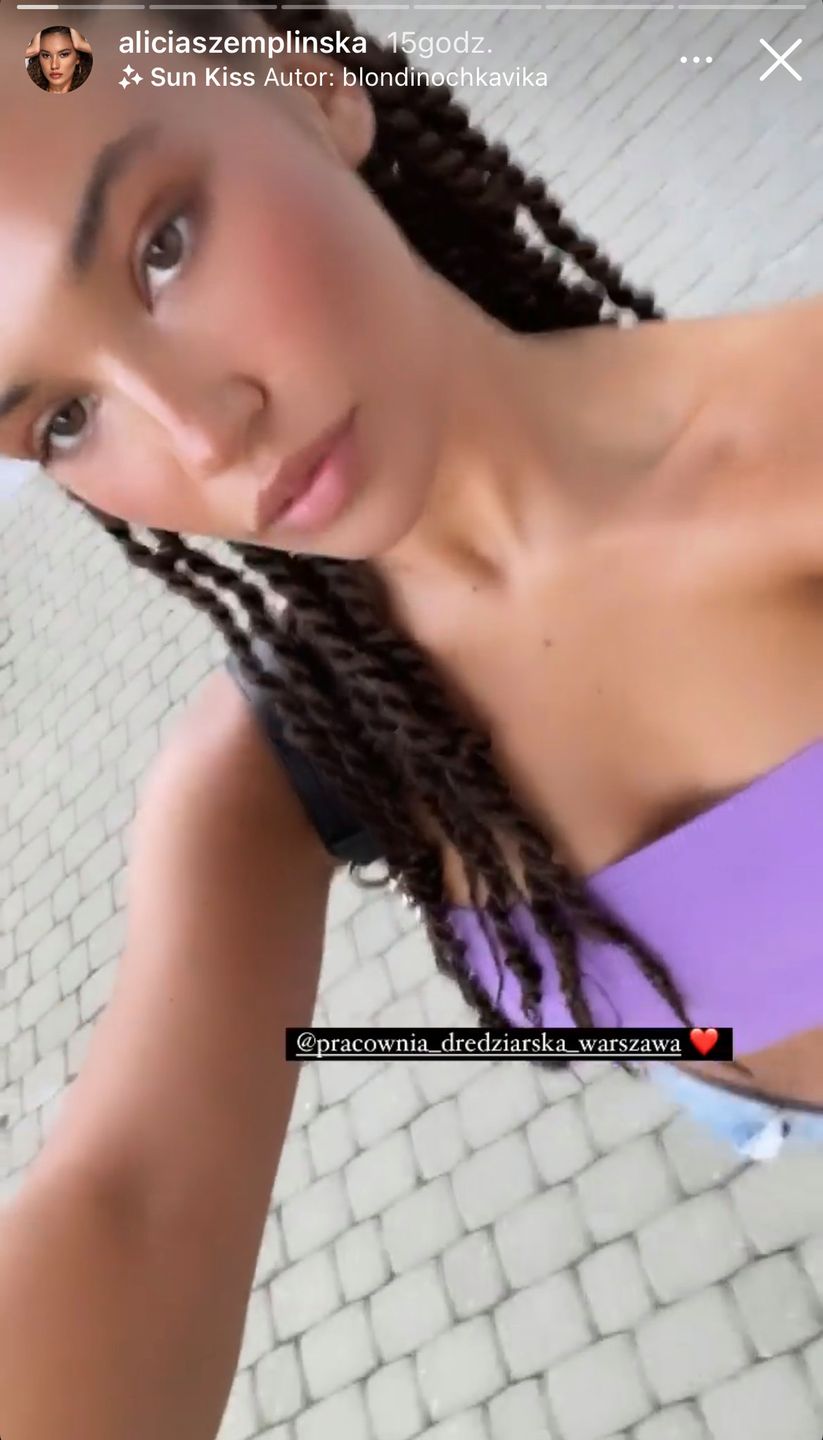 Alicja Szemplińska w dredach