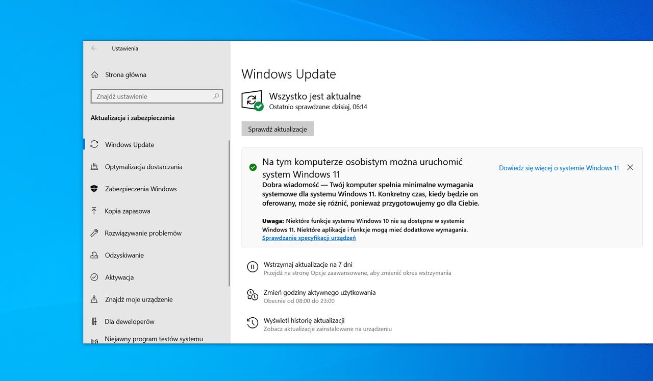 Windows Update w Windows 10