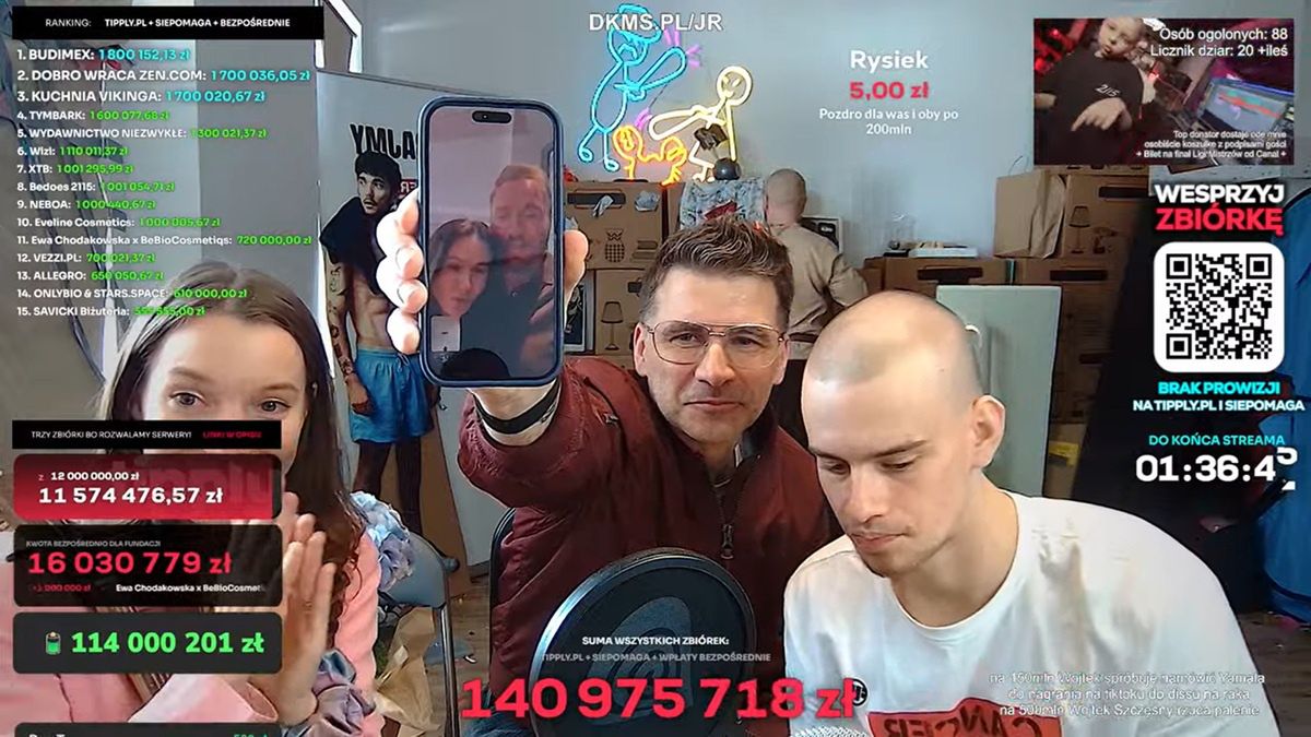 Paweł Marchewka wraz z żoną połączyli się na streamie