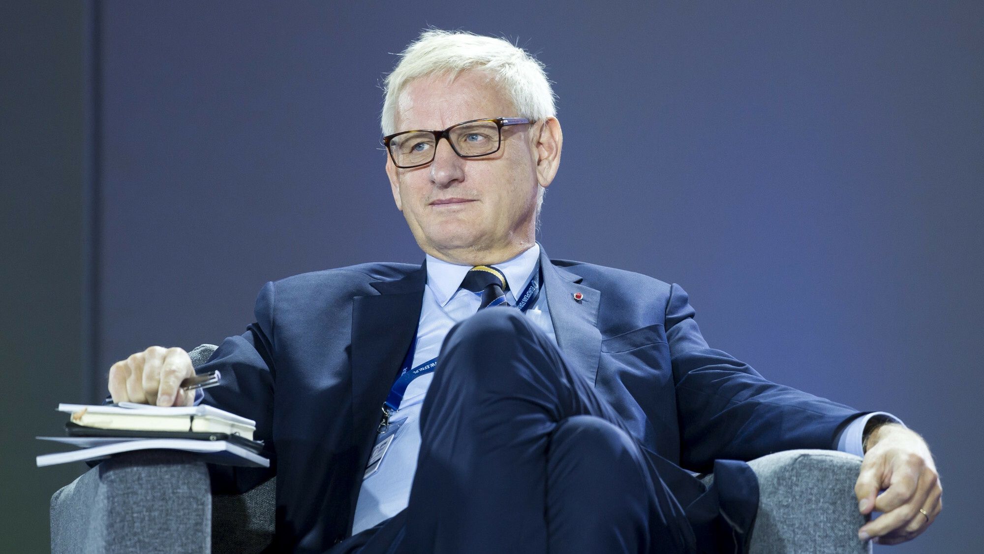 Carl Bildt, były premier i minister spraw zagranicznych Szwecji, w 2017 r.