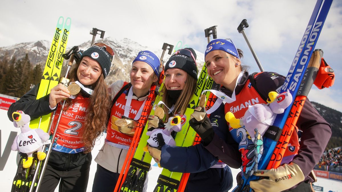 Getty Images / Na zdjęciu: biathlonowa sztafeta Francji