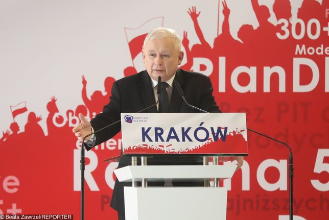 Jarosław Kaczyński na konwencji PiS w Krakowie